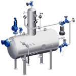 Sistema desgasificador agua alimentacion caldera COMEVAL® Fig. DWBS